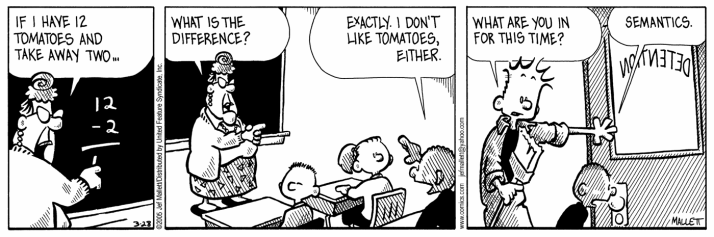 Semantics joke, Frazz by Jef Mallett
