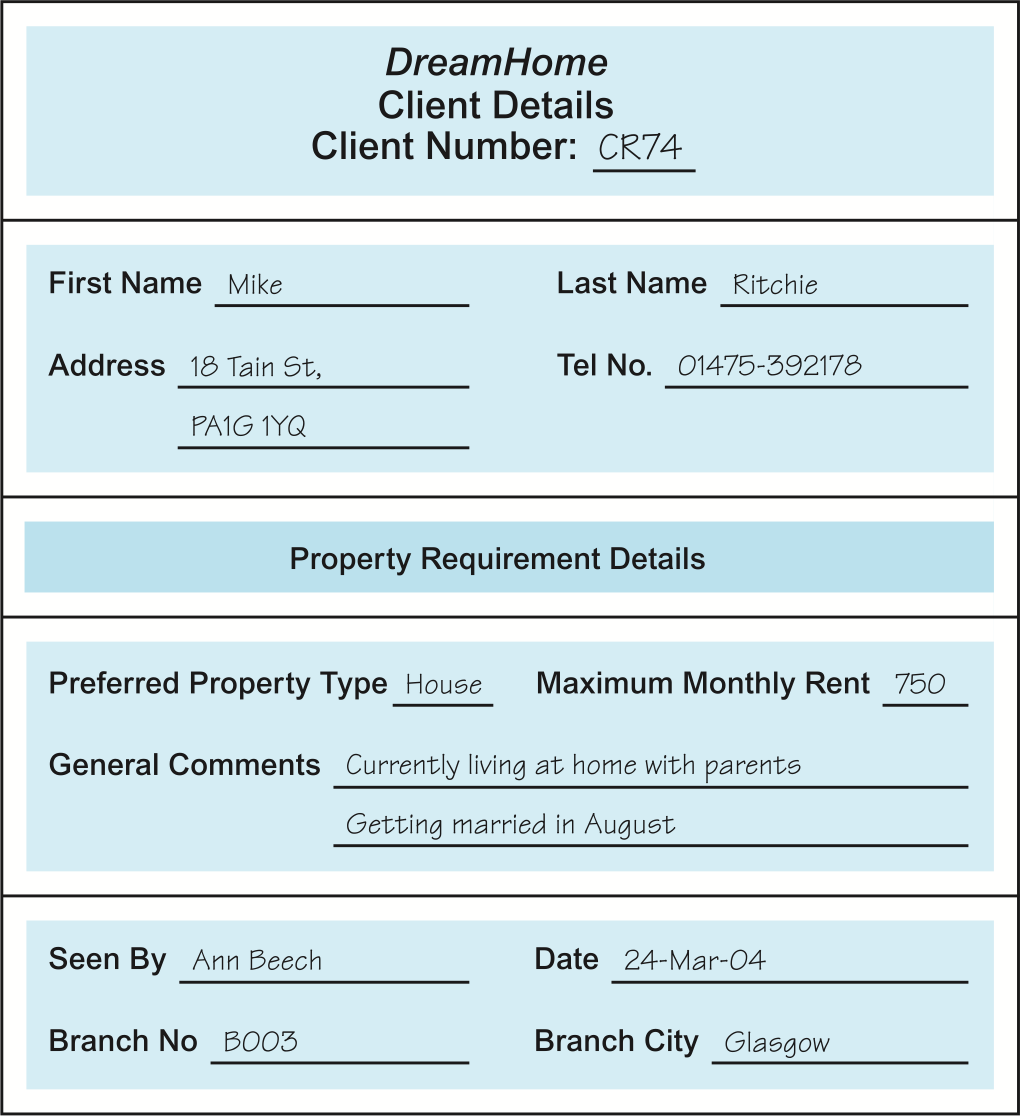 client file form